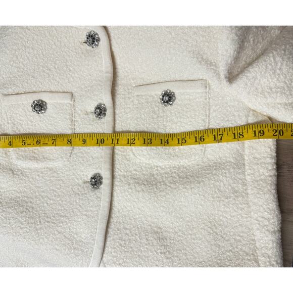 Cinq à Sept Women’s Junia Collarless Jacket Ivory Size 8 - Picture 6 of 13